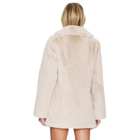 Amuse Society Faux Fur Jacket - L - Cream - Picture 2 of 6